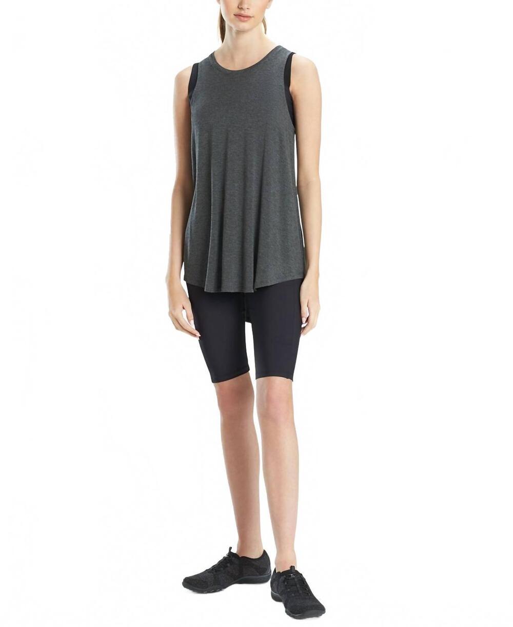 NEW JOSIE NATORI active layering elements tank top in anthrocite